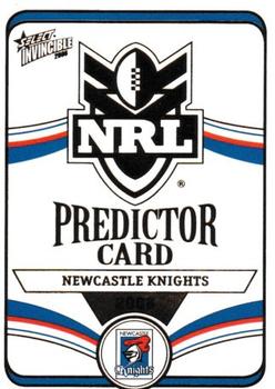 2006 Select Invincible - Premiership Predictor #PC07 Newcastle Knights Front